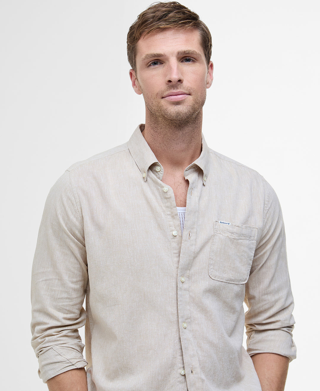 Nelson Tailored Shirt Men STONE / XXXL