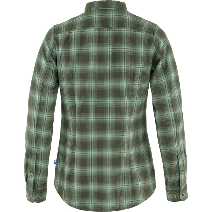 Övik Flannel Shirt Women DEEP FOREST-PATINA GREEN / XL