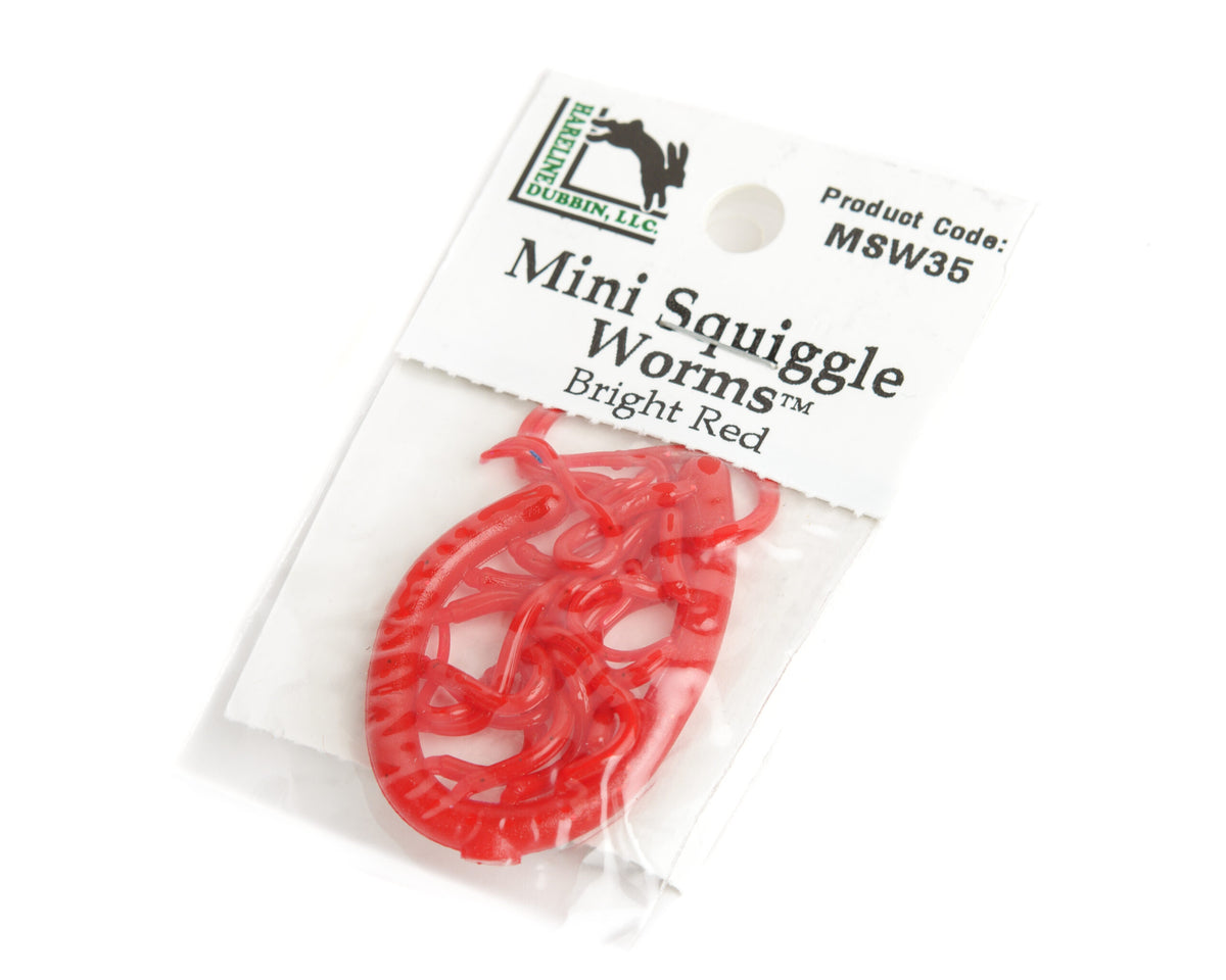 Mini Squiggle Worms - Taperat Squirmy-material för Flugbindning