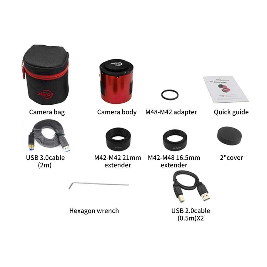 ASI 2600 MC PRO - Kyld färgkamera med 26 MP APS-C sensor EN STL