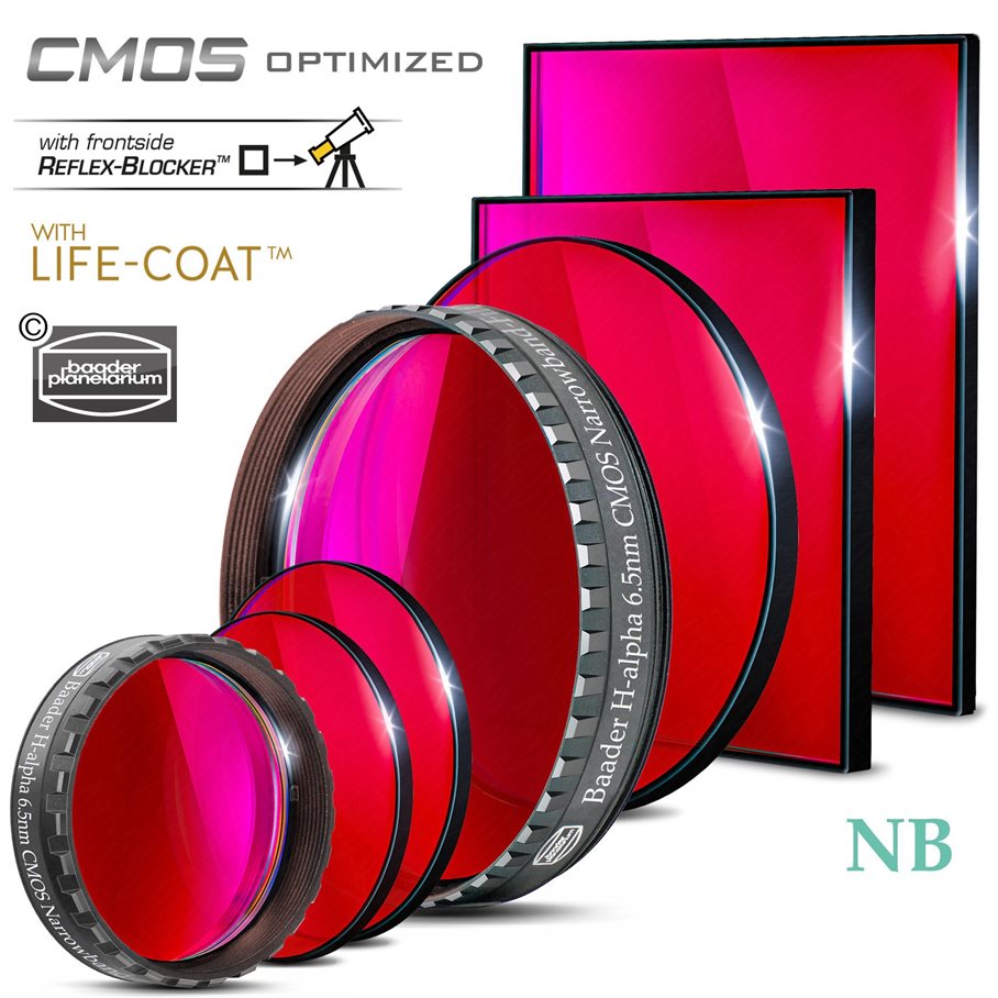H-alfa Smalbandfilter MODELL H-ALFA 6,5 NM & STORLEK 1,25