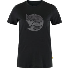 T-shirt Abisko Wool Fox Womens SS BLACK/IRON GREY / L