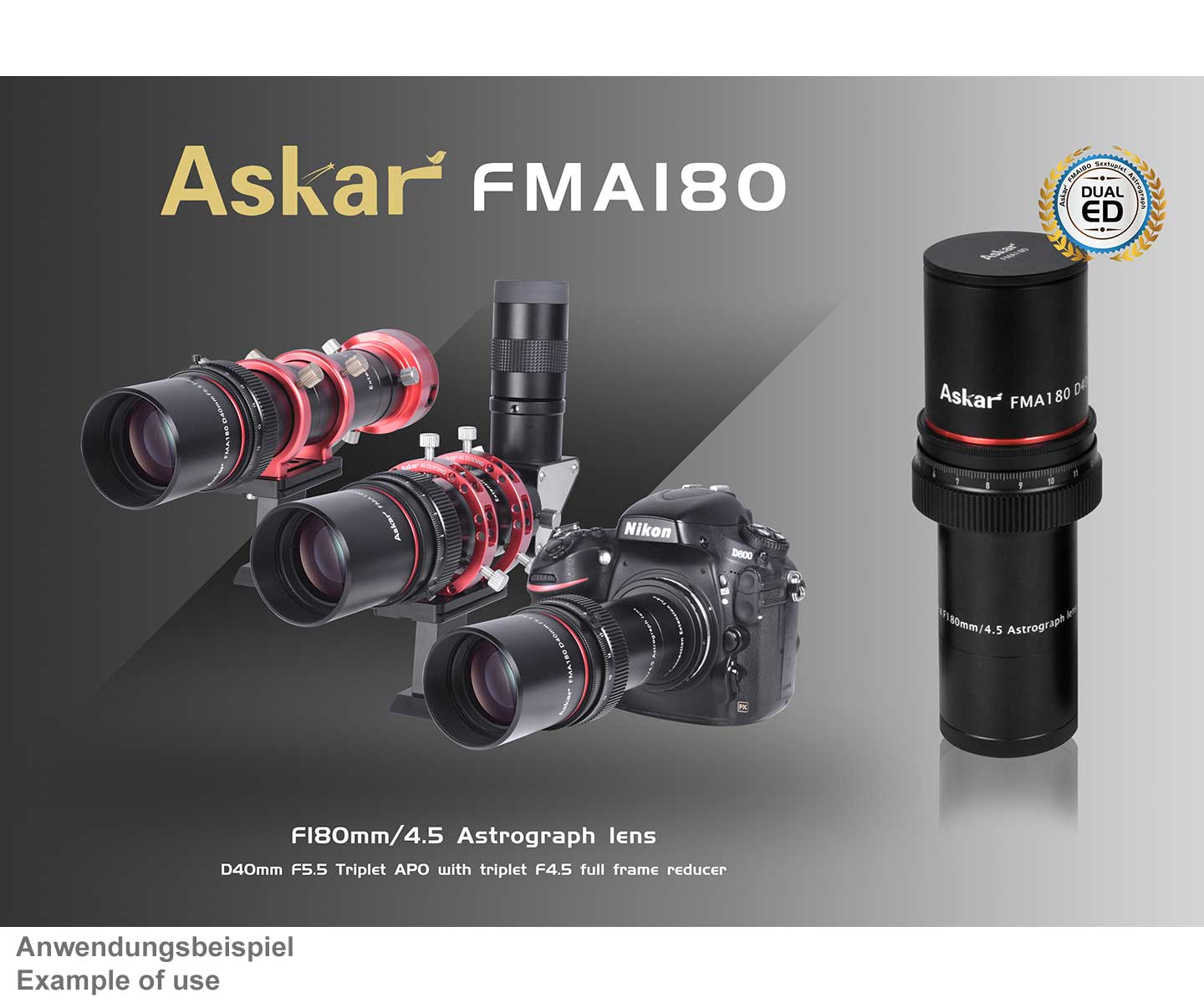 180 mm F4,5 APO minirefraktor EN STL