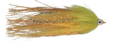Big Pike Gäddfluga GREEN/YELLOW/COPPER/GOLD / EN STL