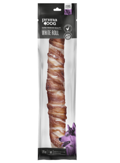 Vit tuggrulle-Kyckling eller Anka 170gr-550gr 13 CM, 35 ST, 700 G