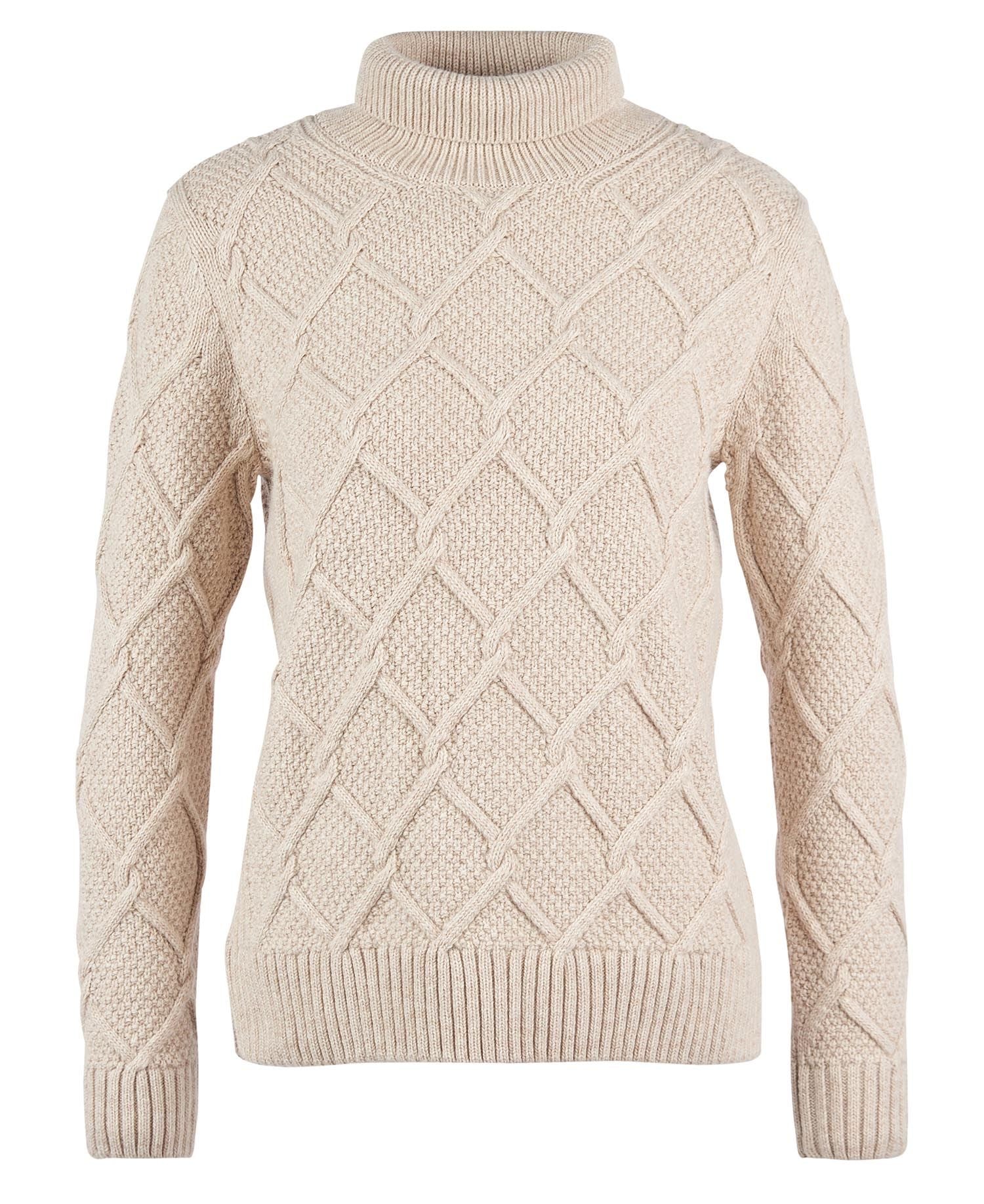 Burne Roll Neck Knit Stickad tröja CREAM / UK 12-M