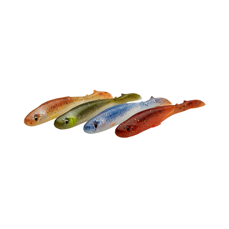Slender Scoop Shad 4-pack CLEAR WATER MIX / 13 CM