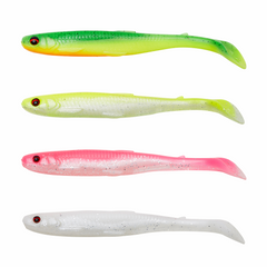 Slender Scoop Shad 4-pack CLEAR WATER MIX / 13 CM
