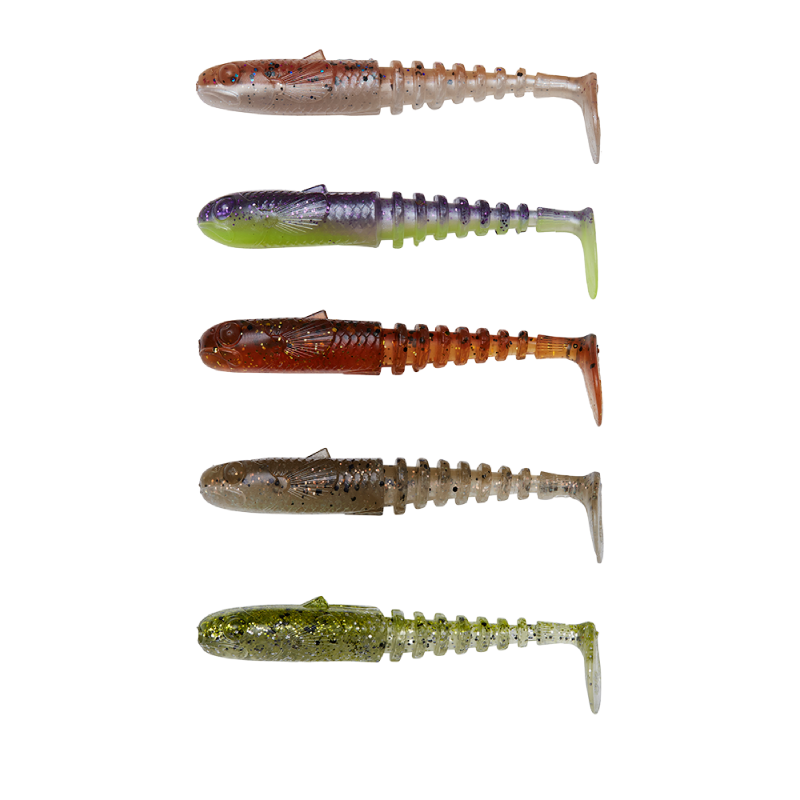 Gobster Shad Mix 5-pack CLEAR WATER MIX / 11,5 CM