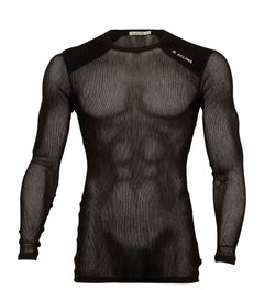 WoolNet Light Crewneck Shirt Men JET BLACK / M
