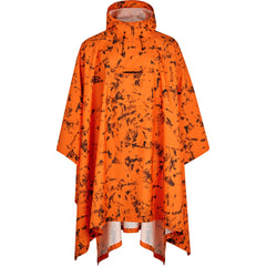Taxus kamouflagemönstrad regnponcho BLAZE ORANGE / ONE SIZE