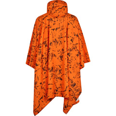 Taxus kamouflagemönstrad regnponcho BLAZE ORANGE / ONE SIZE