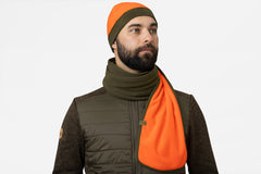 Reversible fleece halsduk ORANGE/PINE GREEN / ONE SIZE