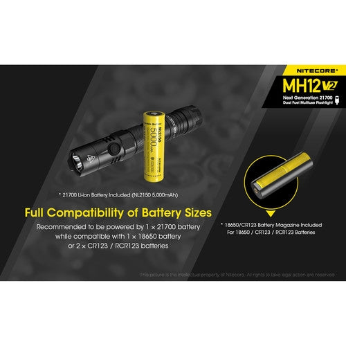MH12 V2 Ficklampa-1200 Lumen EN STL
