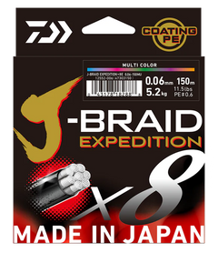 J-Braid Expedition X8 150m SMASH ORANGE / 0,06MM 150METER