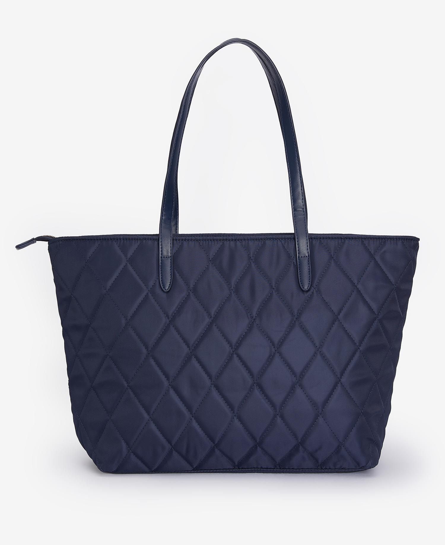 Quilt Tote Bag damväska NAVY/OLIVE / EN STL