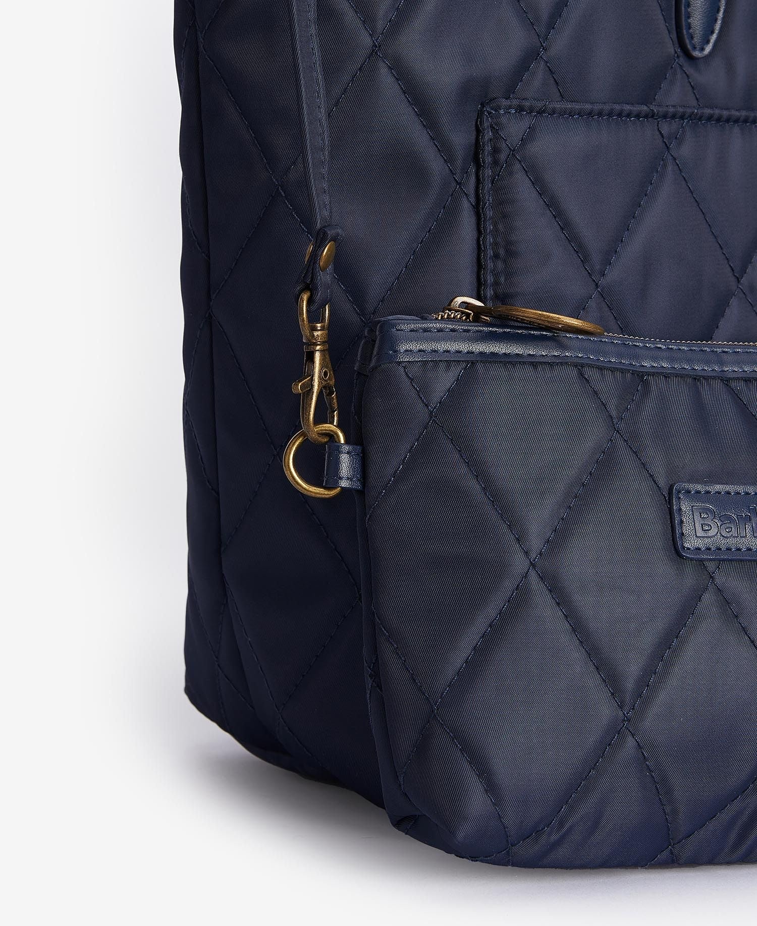 Quilt Tote Bag damväska NAVY/OLIVE / EN STL