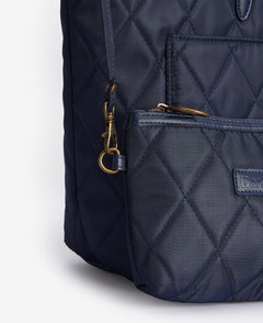 Quilt Tote Bag damväska NAVY/OLIVE / EN STL