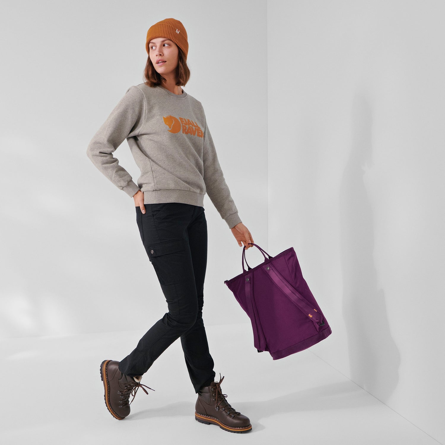 Logo Womens Sweater DUSTY ROSE-PORT / XS