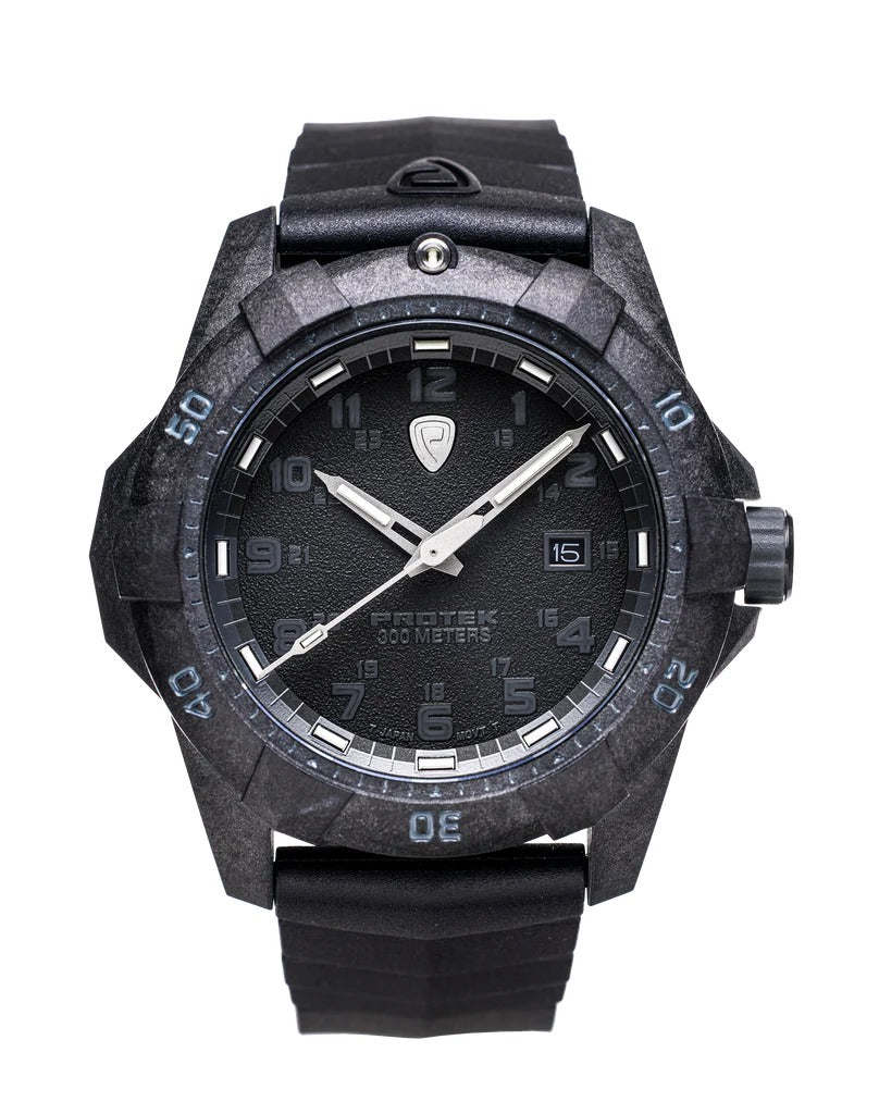 Carbon Composite Dive Series 1001 Svart Med Svart Armband SVART MED SVART ARMBAND / 1 ST