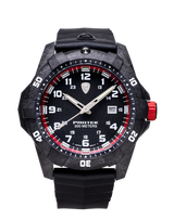 Carbon Composite Dive Series 1002 Svart Röd Med Svart Armband SVART RÖD MED SVART ARMBAND / 1 ST