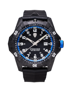 Carbon Composite Dive Series 1003 Svart Blå Med Svart Armband SVART BLÅ MED SVART ARMBAND / 1 ST