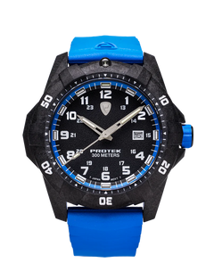 Carbon Composite Dive Series 1003B Svart Blå Med Blått Armband SVART BLÅ MED BLÅTT ARMBAND / 1 ST