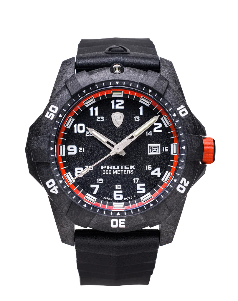 Carbon Composite Dive Series 1004 Svart Orange Med Svart Armband SVART ORANGE MED SVART ARMBAND / 1 ST