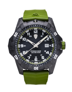 Carbon Composite Dive Series 1005G Svart Grön Med Grönt Armband SVART GRÖN MED GRÖNT ARMBAND / 1 ST