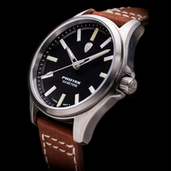 ProTek Field Series 3000 Titan TITAN SVART URTAVLA DARK TAN LÄDERARMBAND / 1 ST / EN STL