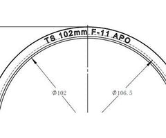 TS-Optics 102 mm f/11 SD - Apokromat Med 2.5" RAP Fokuserare 1 ST