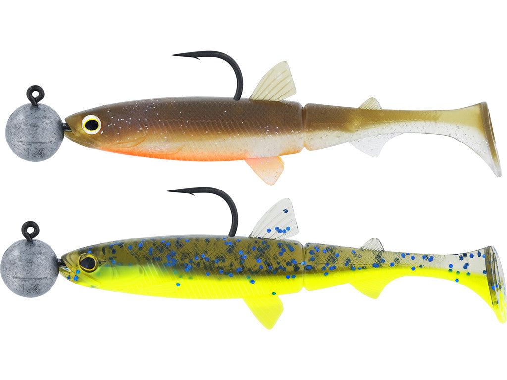 Hypoteez Shadtail Rigged N Ready CLEAR WATER MIX 1 / 9 CM / 7 GRAM 4/0 / 2 ST