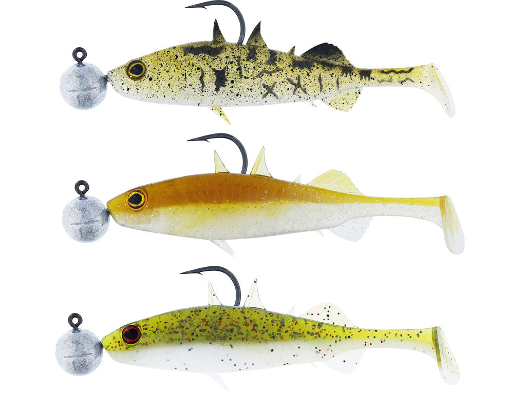 Stanley Shadtail Rigged N Ready DARK WATER MIX / 5,5CM / 5 GRAM 2/0 / 3 ST