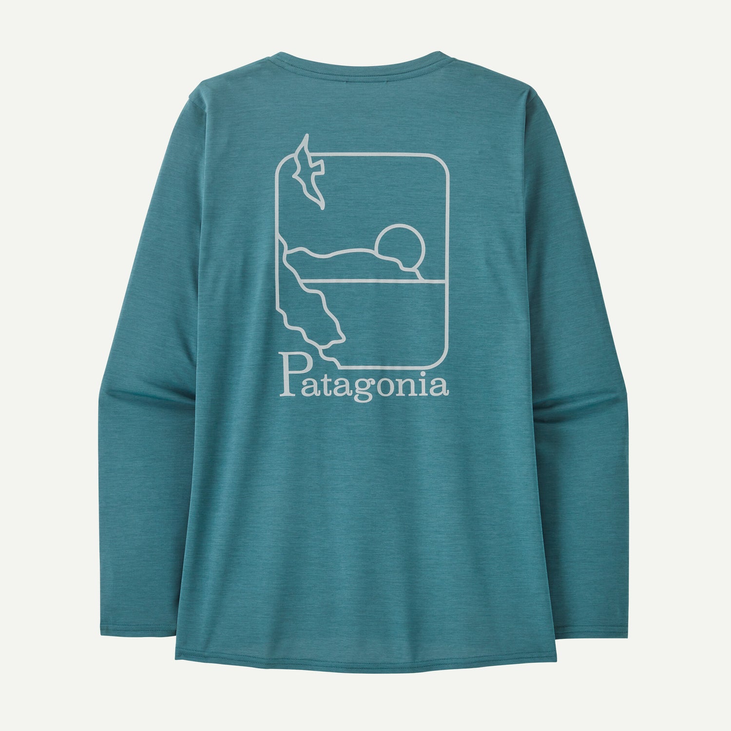 Women's L/S Cap Cool Daily Graphic T-Shirt - Waters SWELLDRIFTER: WETLAND BLUE X-DYE / XS