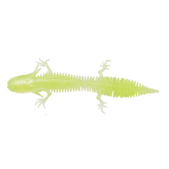 Ned Salamander Floating 5 Stycken Gummibeten CLEAR CHATREUSE / 7,5 CM & 3 G