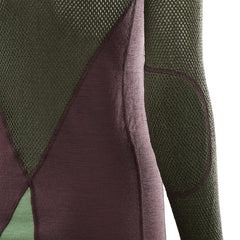 WoolNet Hybrid Crewneck Shirt Women FUDGE/DILL / XXL
