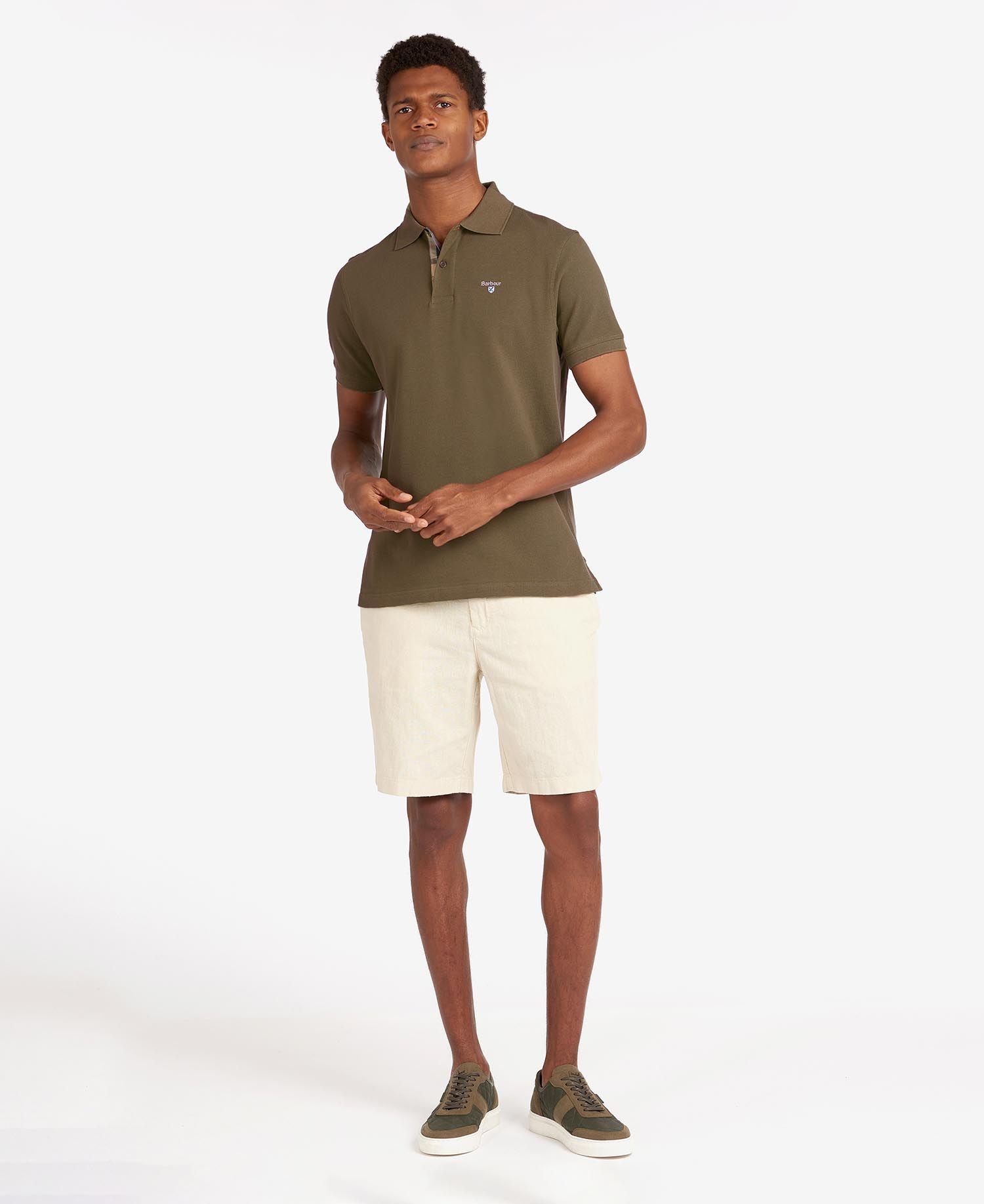 Tartan Pique Polo Men DARK OLIVE / M
