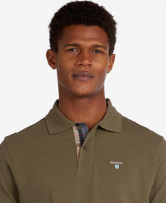 Tartan Pique Polo Men DARK OLIVE / M