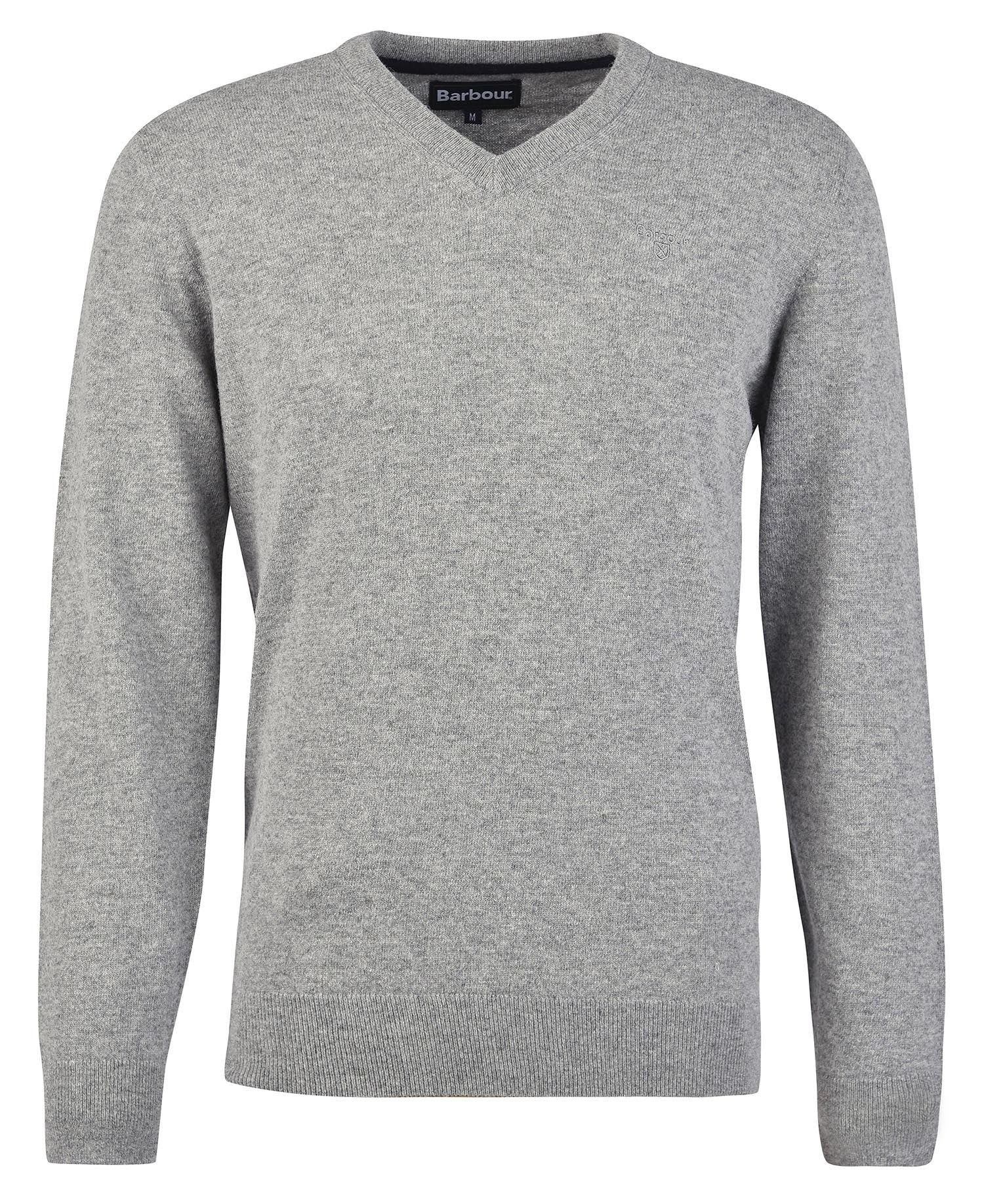 Essential Lambswool V Neck MID GREY MARL / M