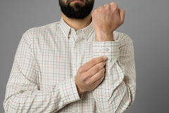 Allerston L/S skjorta BLOODSTONE RED/WHITE / M