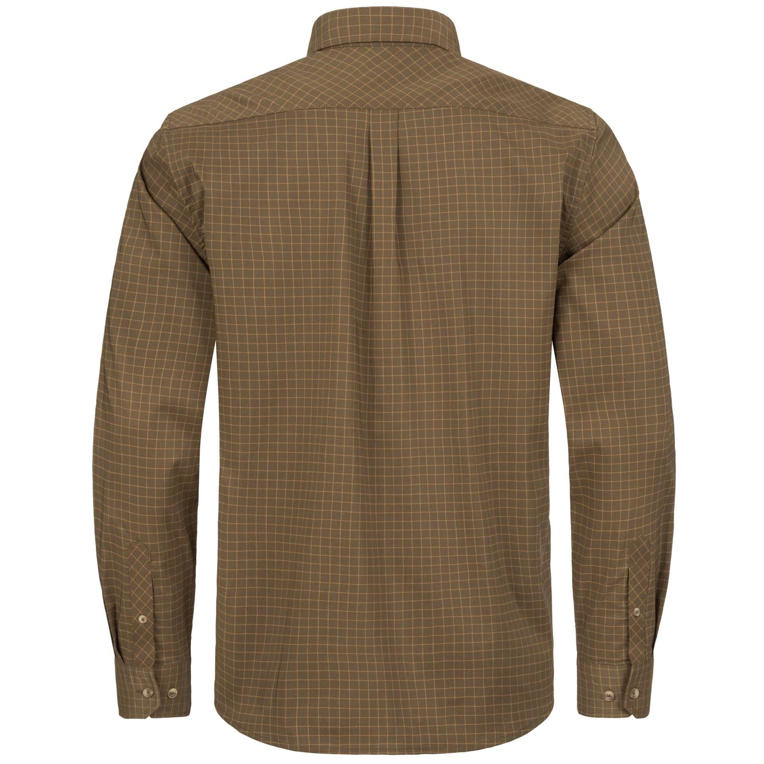 Men's Stretch Shirt Serge OLIVE/GREY CHECKED / M