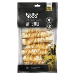 Vit tuggrulle-Kyckling eller Anka 170gr-550gr SORT KYCKLING & LÄNGD 13 CM & ANTAL 15 ST & MÄNGD