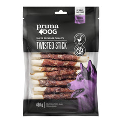 Tuggpinne- Kyckling, Lax, Anka eller Viltkött 100gr-400gr SORT ANKA & LÄNGD 13 CM & ANTAL 45 ST & MÄNGD 400