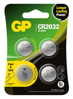 Knappcell Lithium, CR2032 SILVER / 4 ST