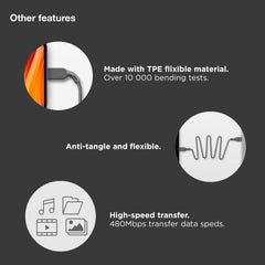 Essential USB-kabel CC2P, USB-C till USB-C 100W 2 meter GRÅ / 2 M