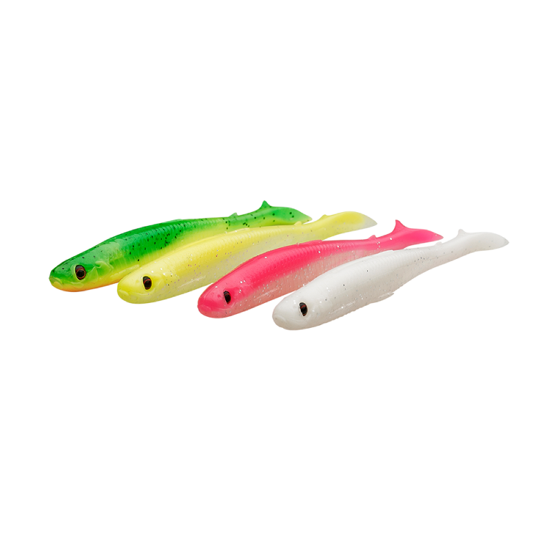 Slender Scoop Shad 4-pack DARK WATER MIX / 15 CM