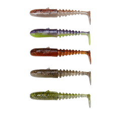 Gobster Shad Mix 5-pack CLEAR WATER MIX / 9 CM