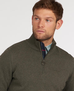 Cotton Half zip Men OLIVE MARL / L