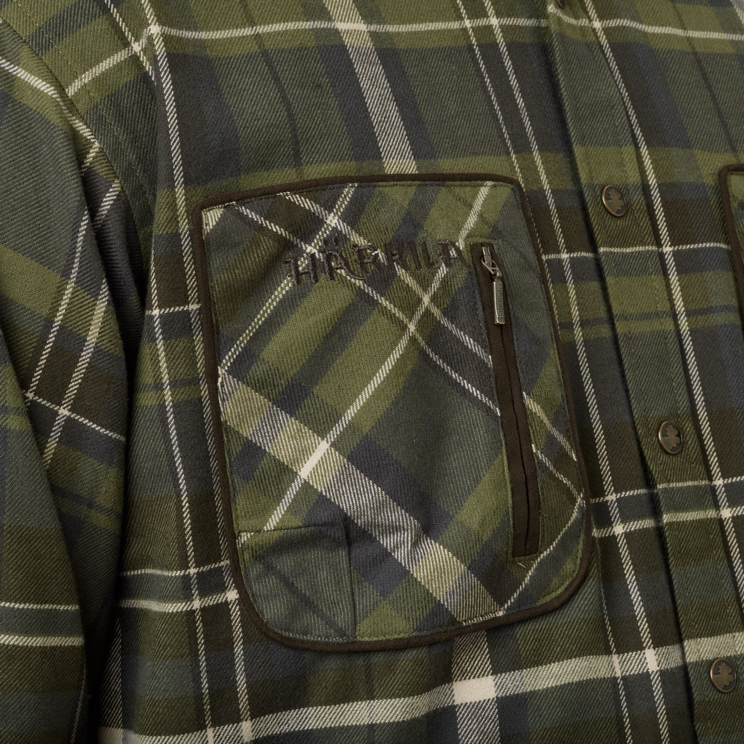 Skjorta Pajala OLIVE CHECK / S