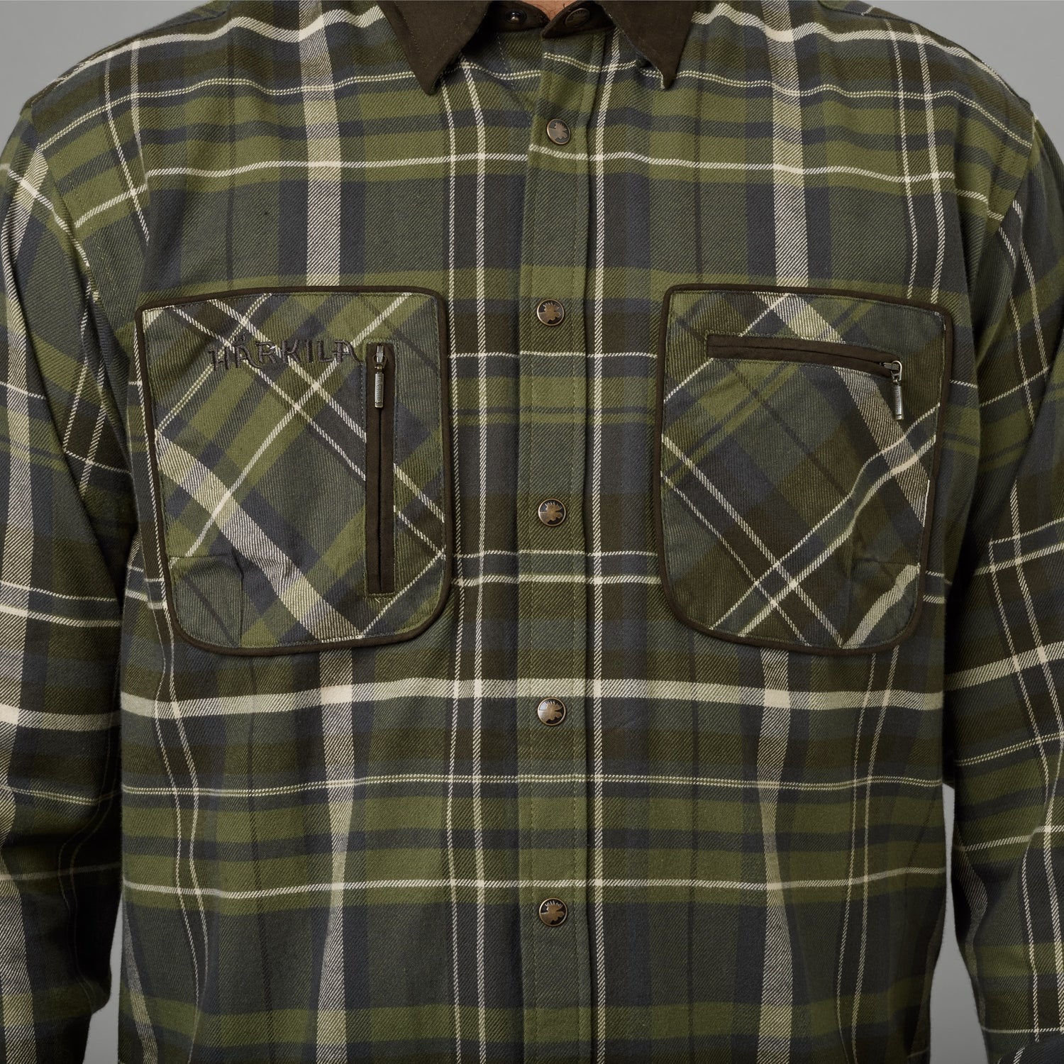 Skjorta Pajala OLIVE CHECK / S